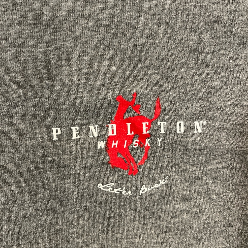 Pendleton Whisky Let’s Buck Graphic Sweatshirt in Gray and Red